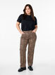 Luipaard jeans met normale taille, Bruin, Model image number 0