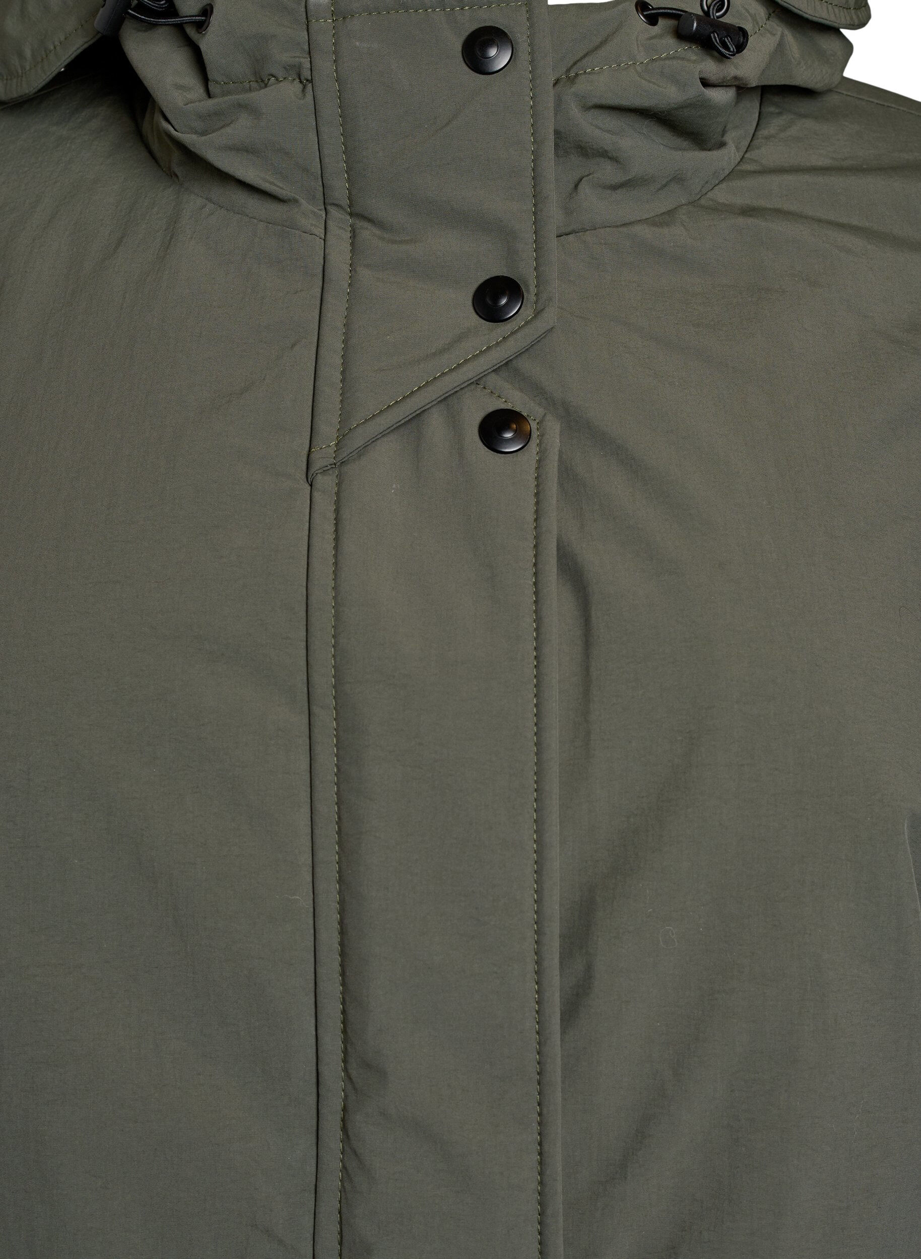 ZizziParka met capuchon en verstelbare taille, Groen, Packshot image number 2