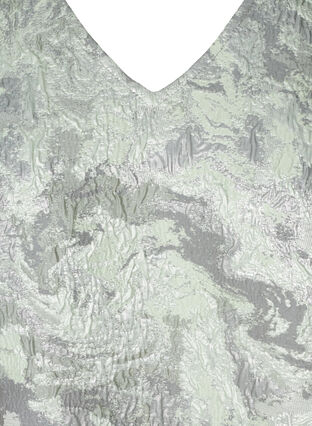 Robe à manches 3/4 longueur et motif texturé, Light Green ASS, Packshot image number 2