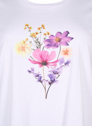 T-shirts met bloemenmotief, Bright W. w. Flower, Packshot image number 2