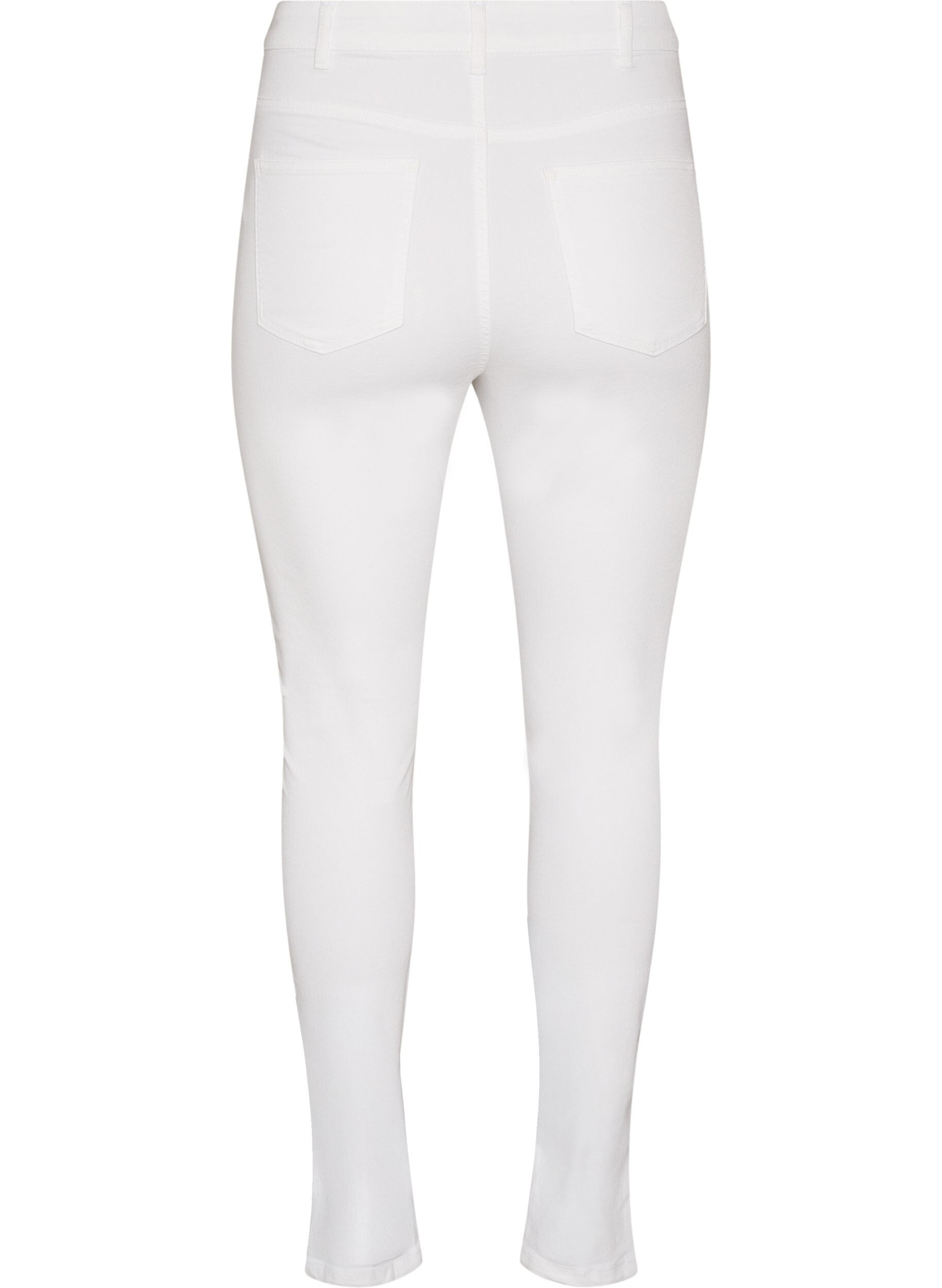Zizzi Jean Amy taille haute coupe super slim, Blanc, Packshot image number 1
