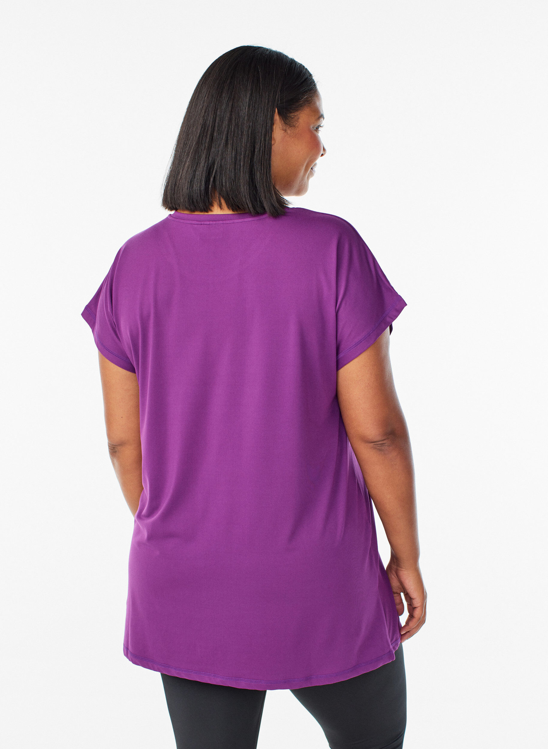 ZizziT-shirt long de sport, Violet, Model image number 2