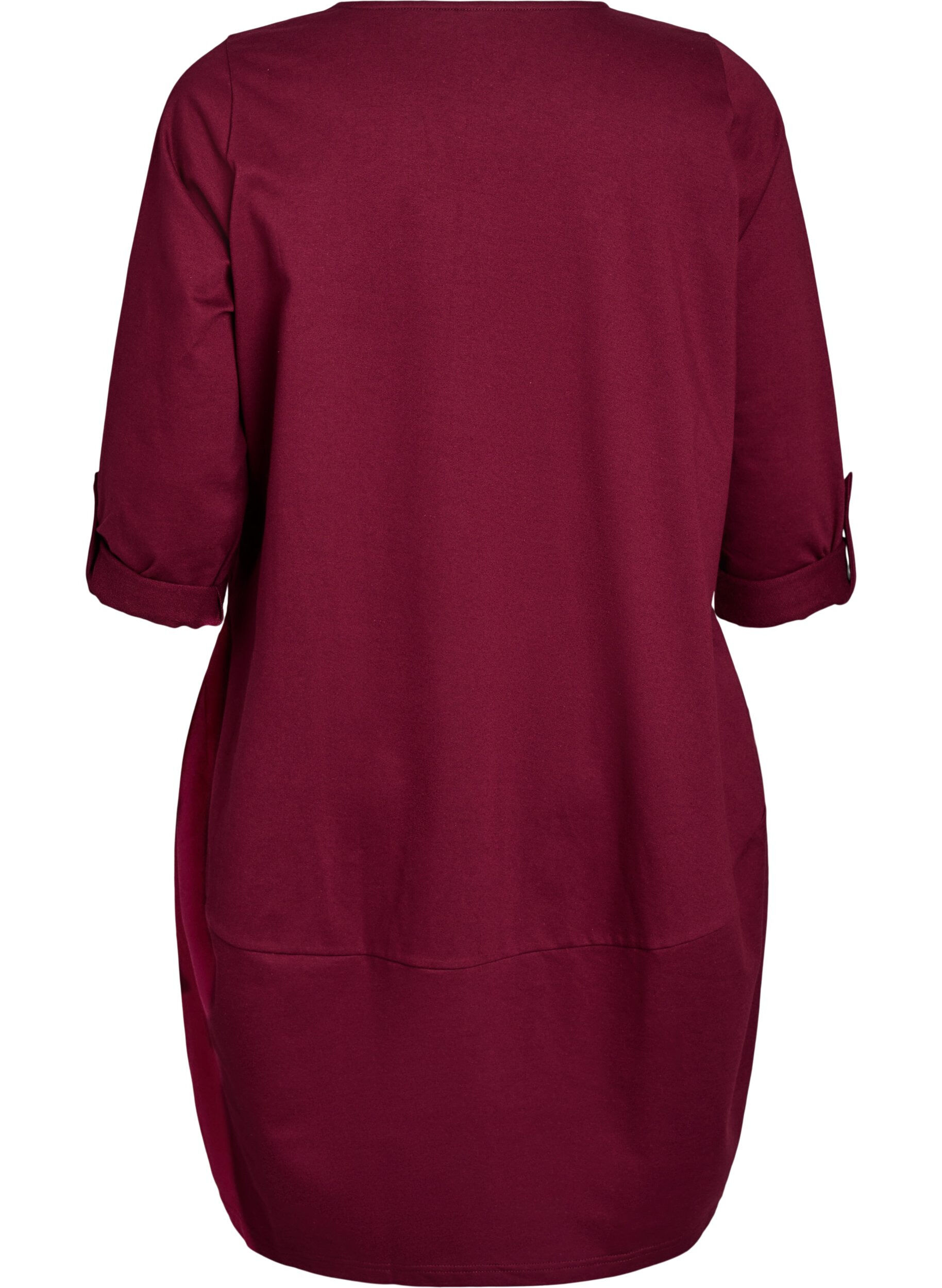 ZizziBallonjurk met zakken, Donker Bordeaux, Packshot image number 1