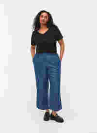 Pantalon en jean ample en lyocell (TENCEL™), Dark Blue, Model