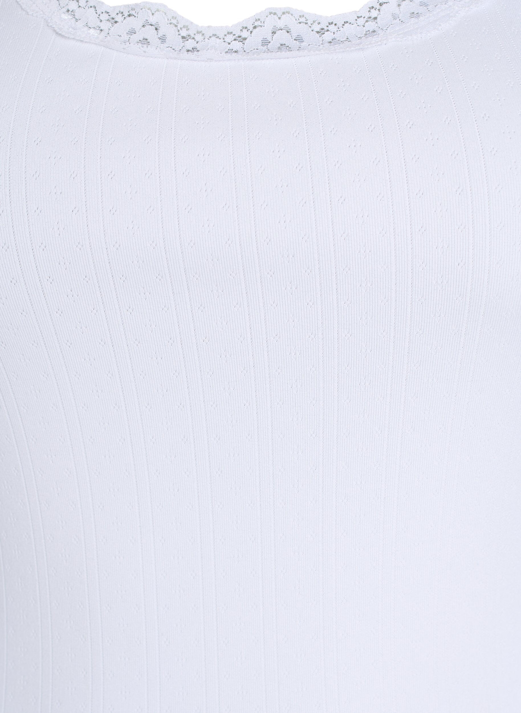 ZizziTanktop met kant en broderie anglaise, Wit, Packshot image number 2
