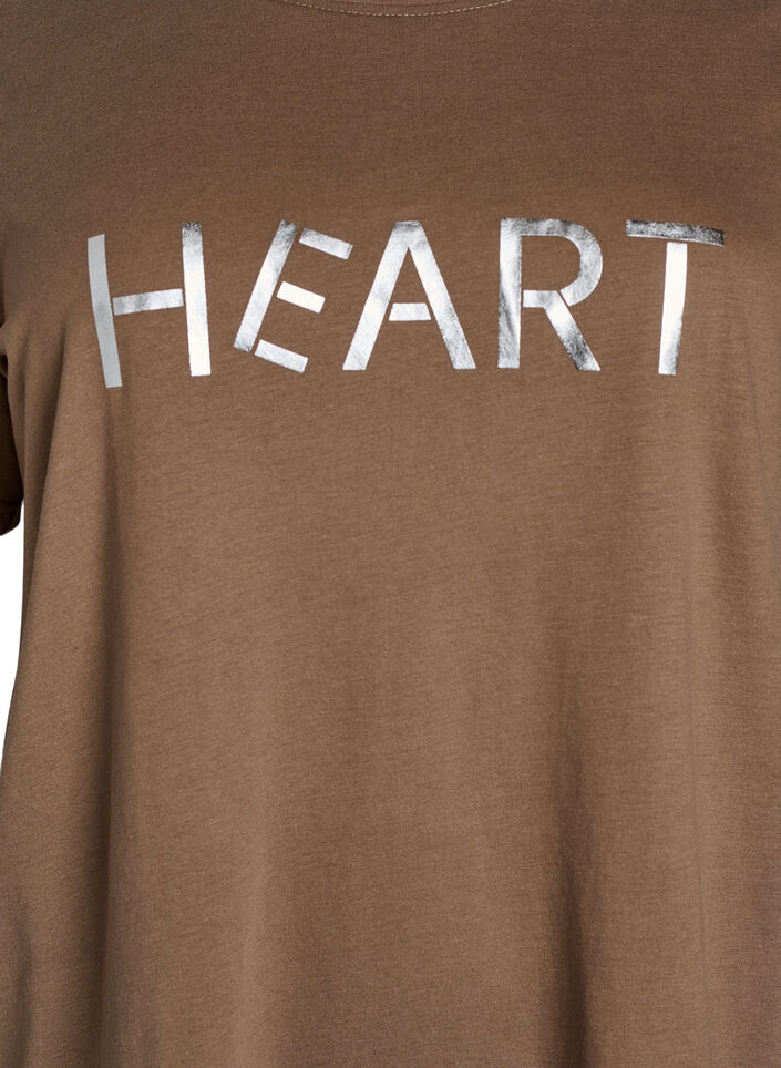 T-shirt met print, Bruin, Packshot image number 2