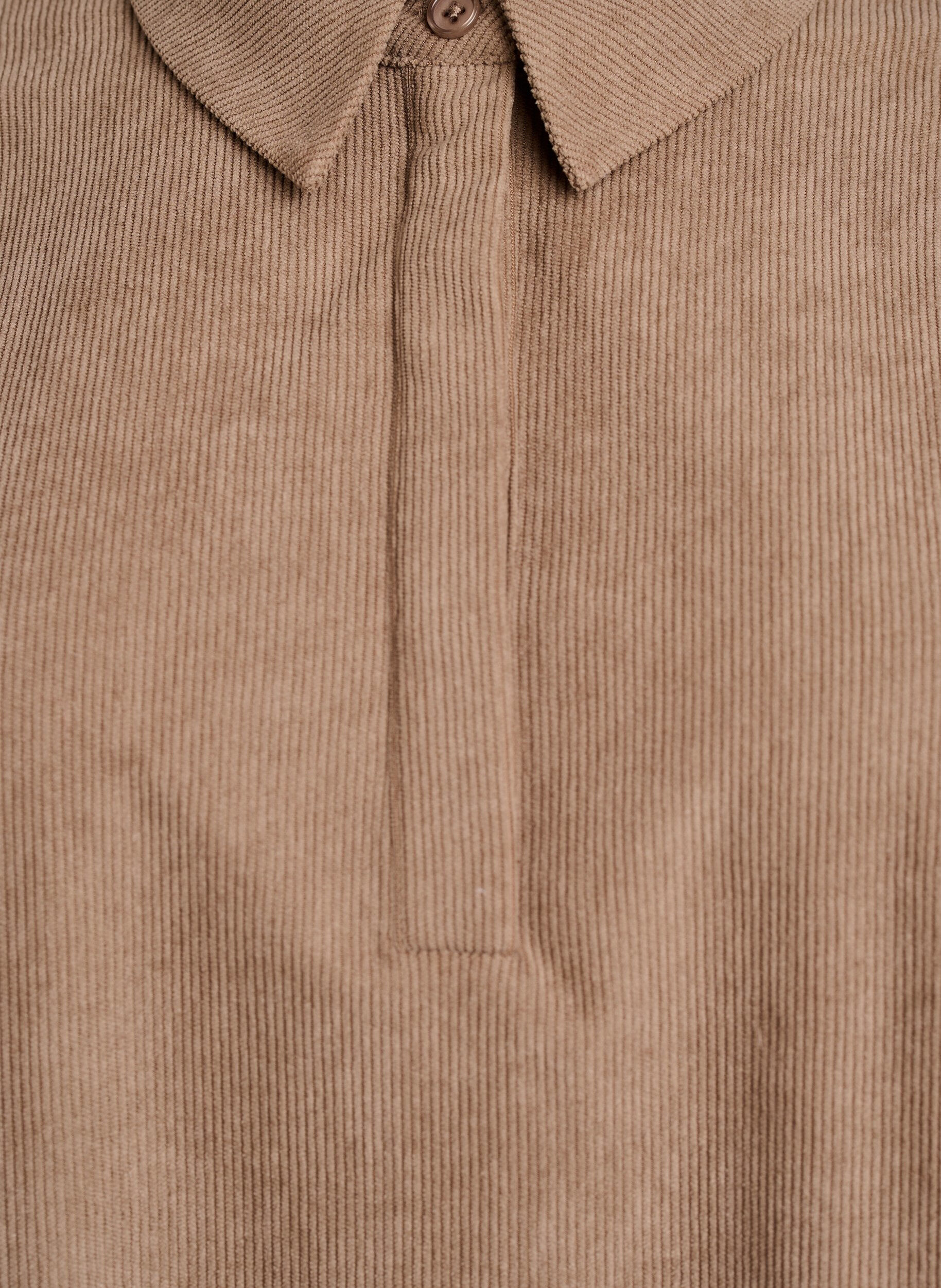 ZizziOverhemdblouse met lange mouwen in corduroy, Bruin, Packshot image number 2