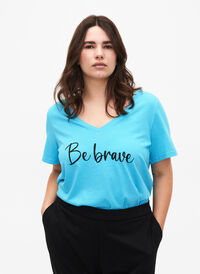 T-shirt en coton à manches courtes, Blue Atoll W. Be, Model