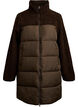 Doudoune mi-longue avec polaire teddy, Marron, Packshot image number 0