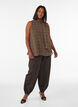Blouse sans manches &agrave; col montant avec un n&oelig;ud, Marron, Model image number 1