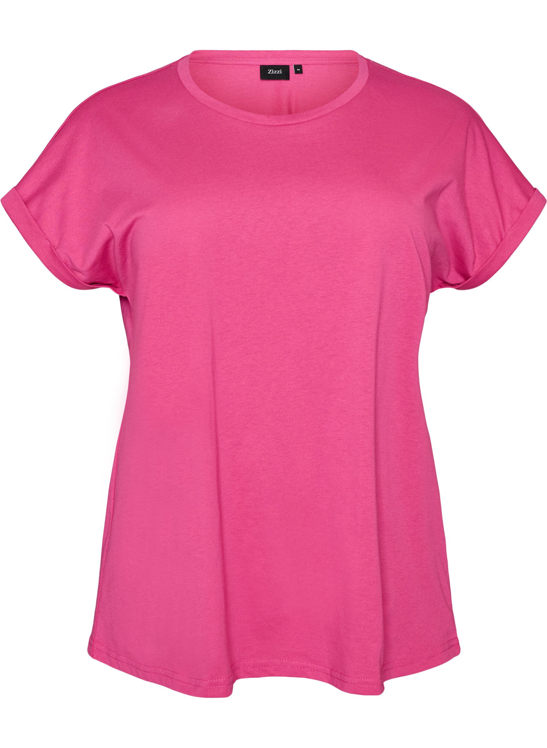T-shirt &agrave; manches courtes en coton m&eacute;lang&eacute;