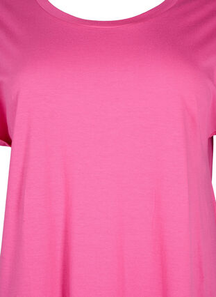2-pack katoenen jurk met korte mouwen, Shocking Pink/Black, Packshot image number 4