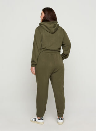 Pantalon de jogging avec poches et cordon de serrage, Ivy Green, Model image number 1