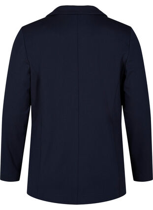 Basic blazer met knoop en sierzakken, Night Sky, Packshot image number 1