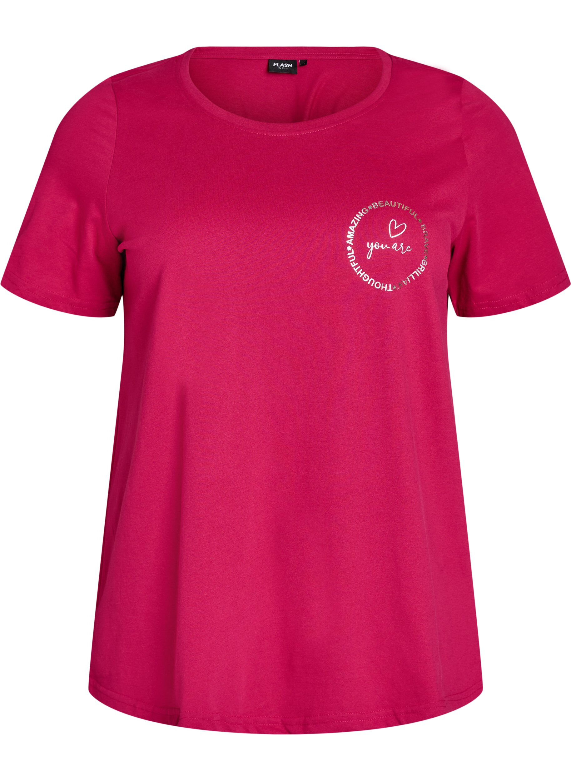 ZizziT-shirt met print, Rood, Packshot image number 0