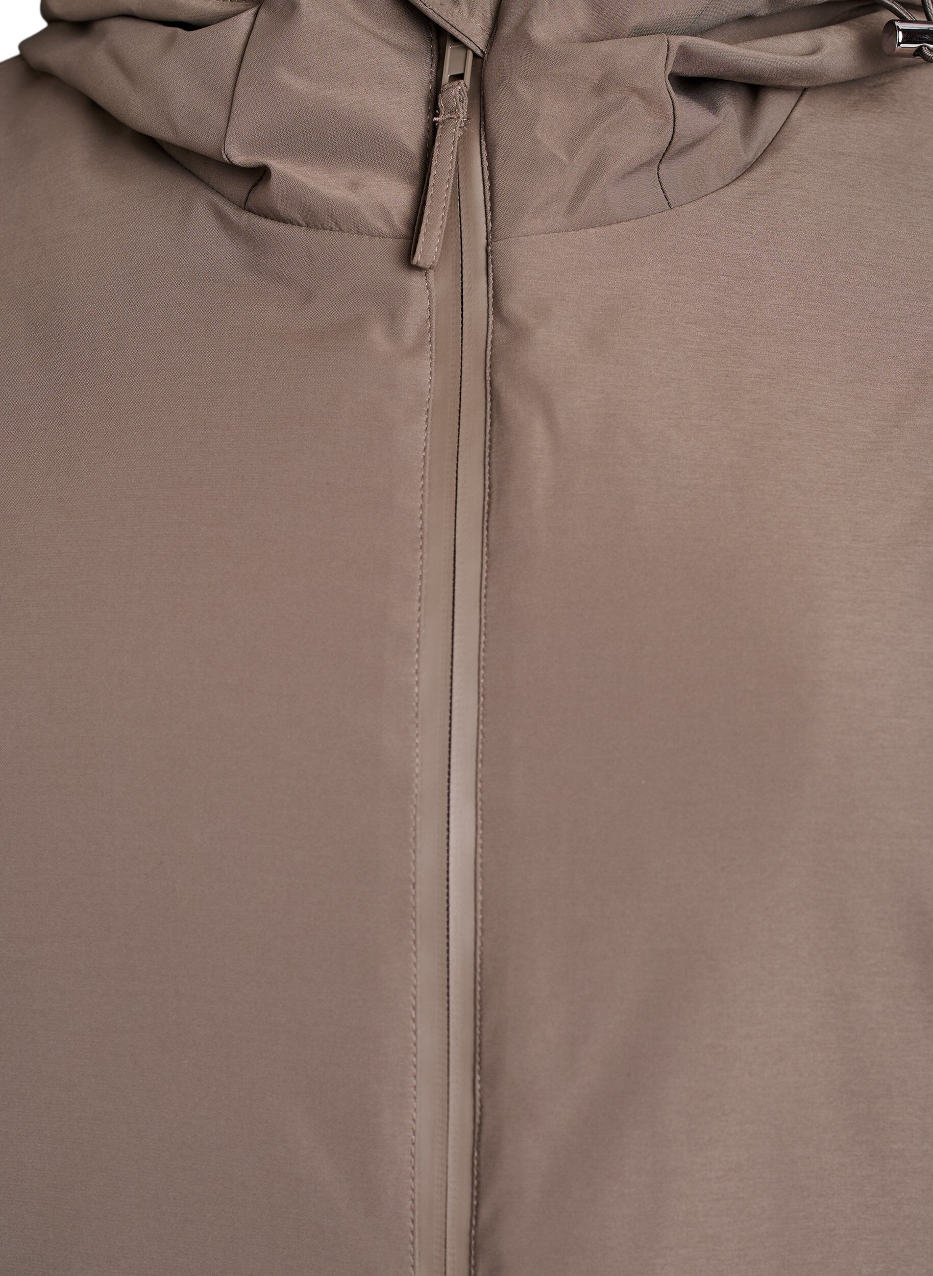 Zizzi Veste d'hiver avec taille ajustable, Marron, Packshot image number 2