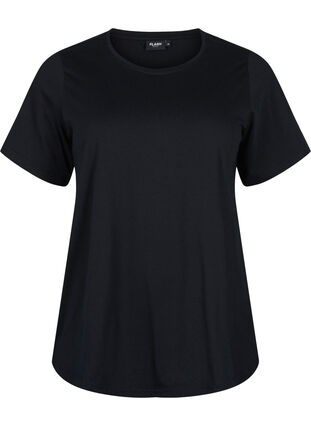 FLASH - 2-pack t-shirts à col rond, Black/Black, Packshot image number 2