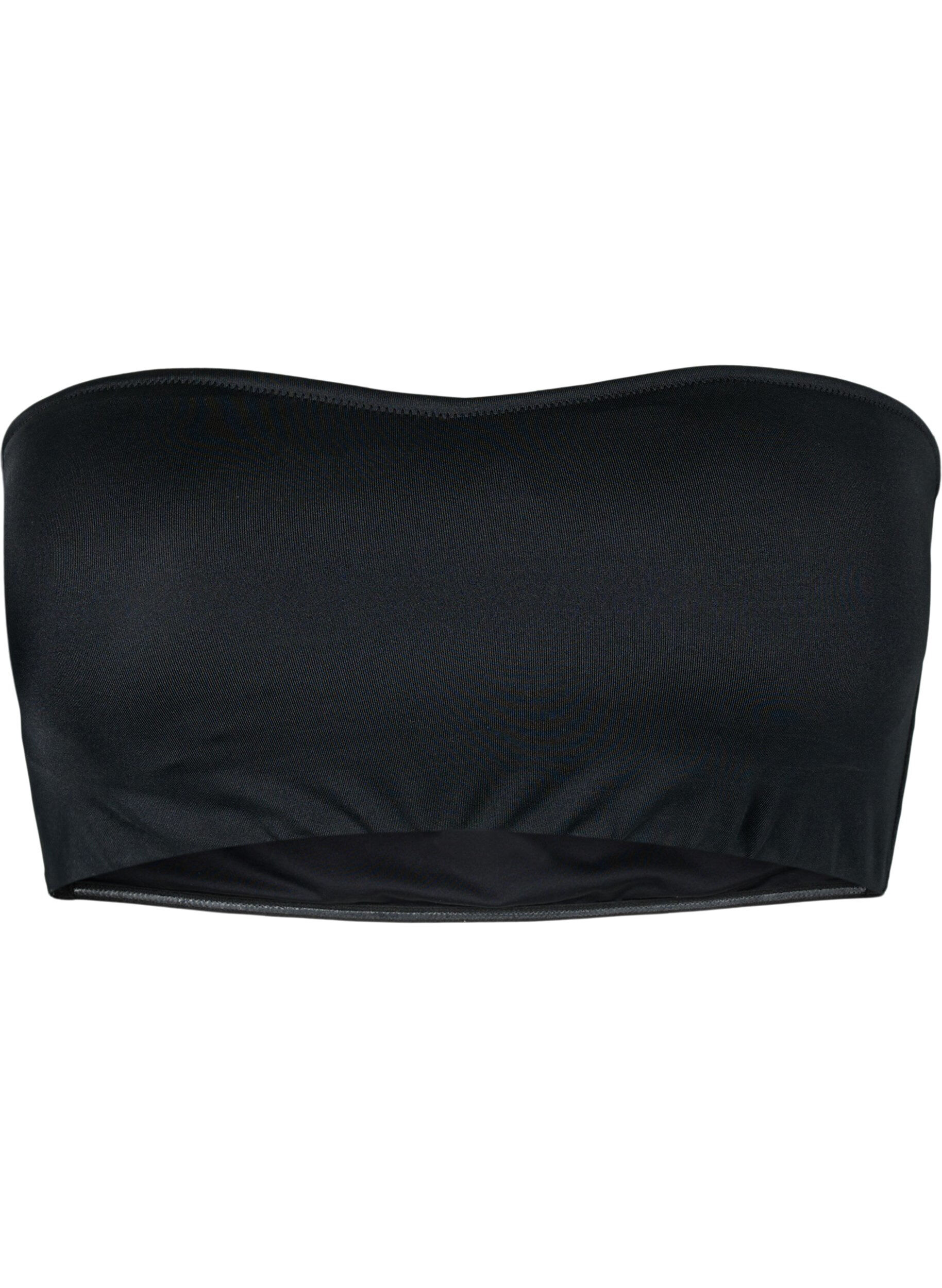 Haut de bikini bandeau de couleur unie