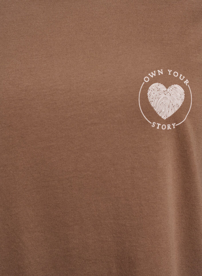 T-shirt imprim&eacute;, Marron, Packshot image number 2