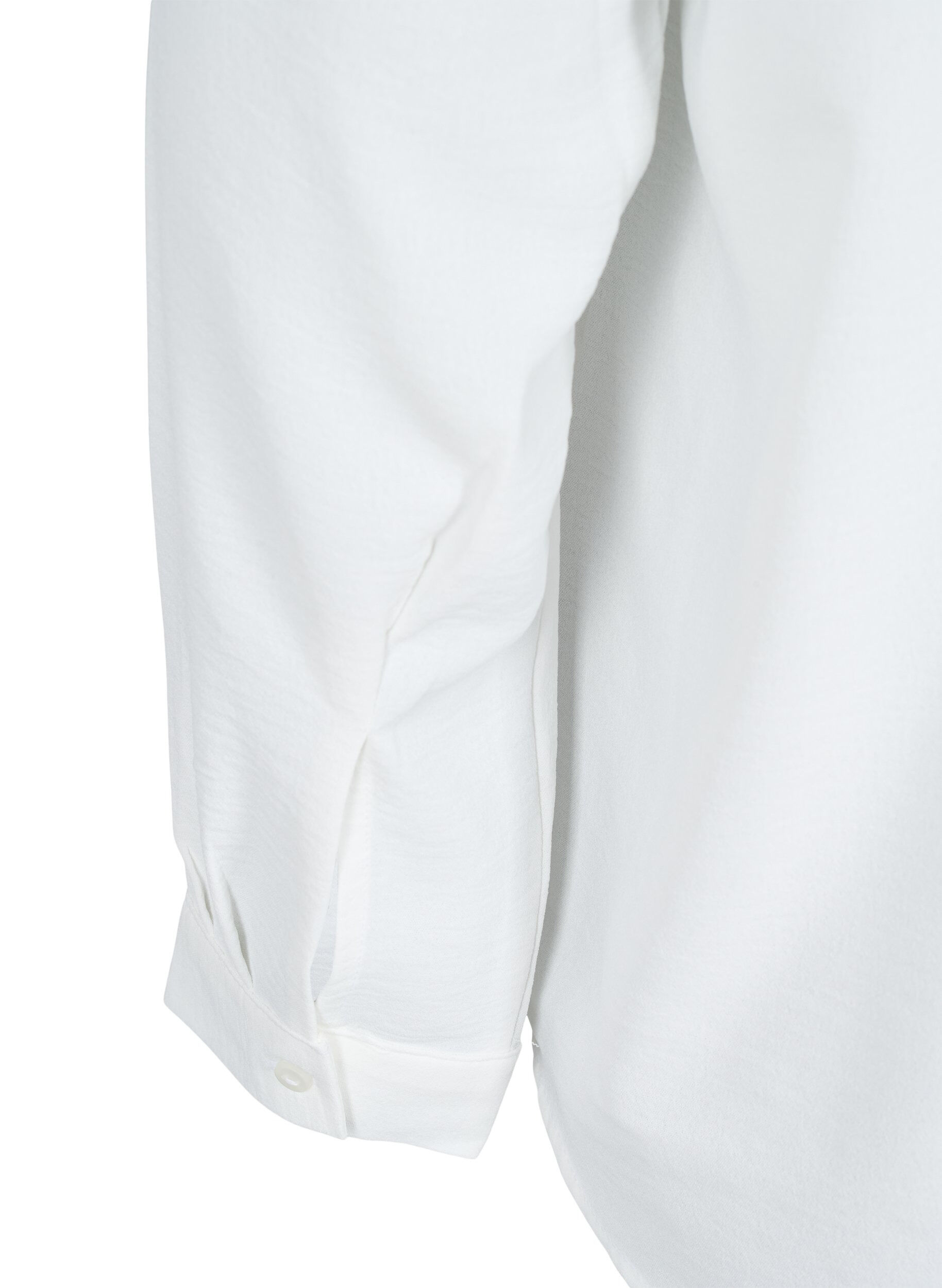 ZizziBlouse met lange mouwen en V-hals, Bright White, Packshot image number 3