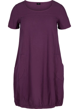 Comfortabele jurk, Dark Purple, Packshot image number 0