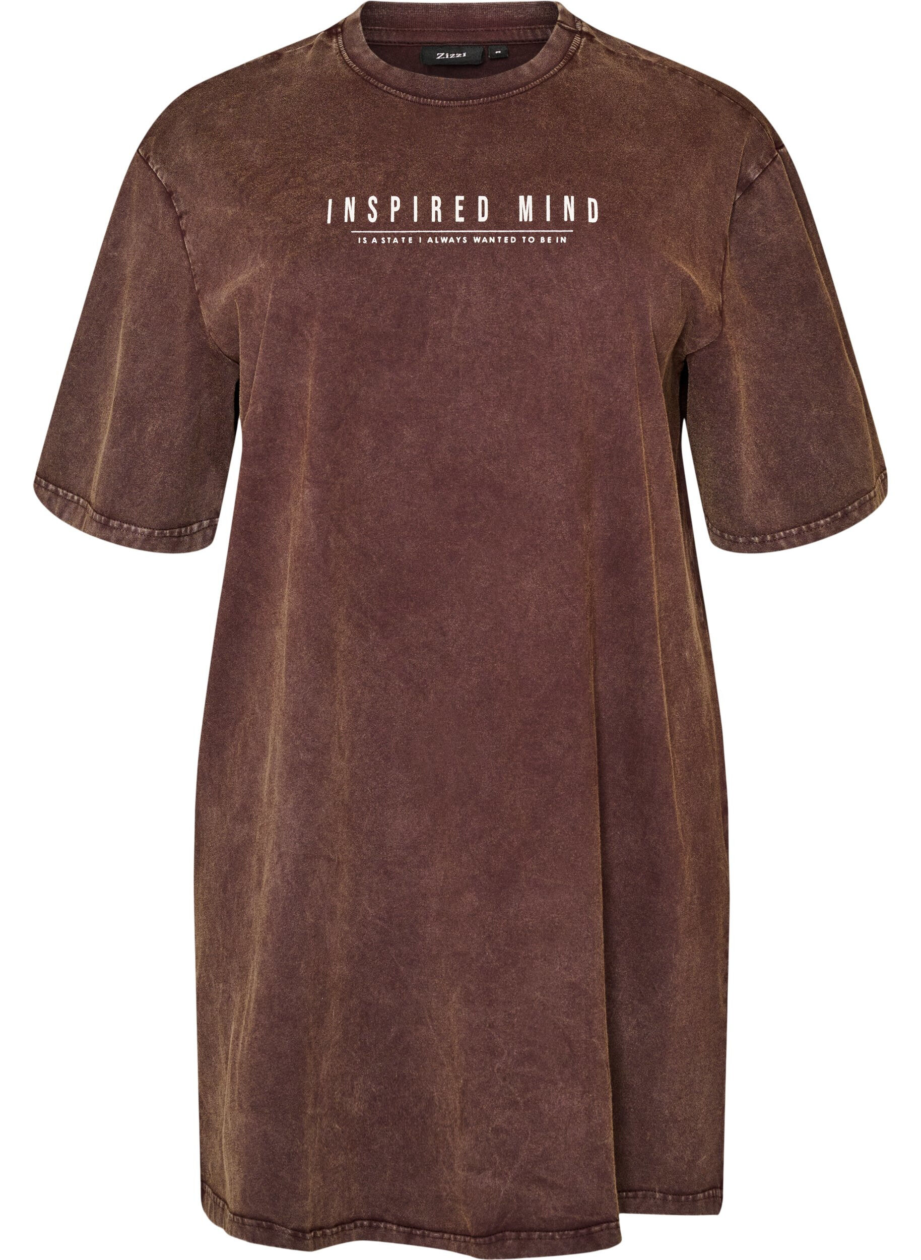 Robe T-shirt ample avec effet d&eacute;lav&eacute;