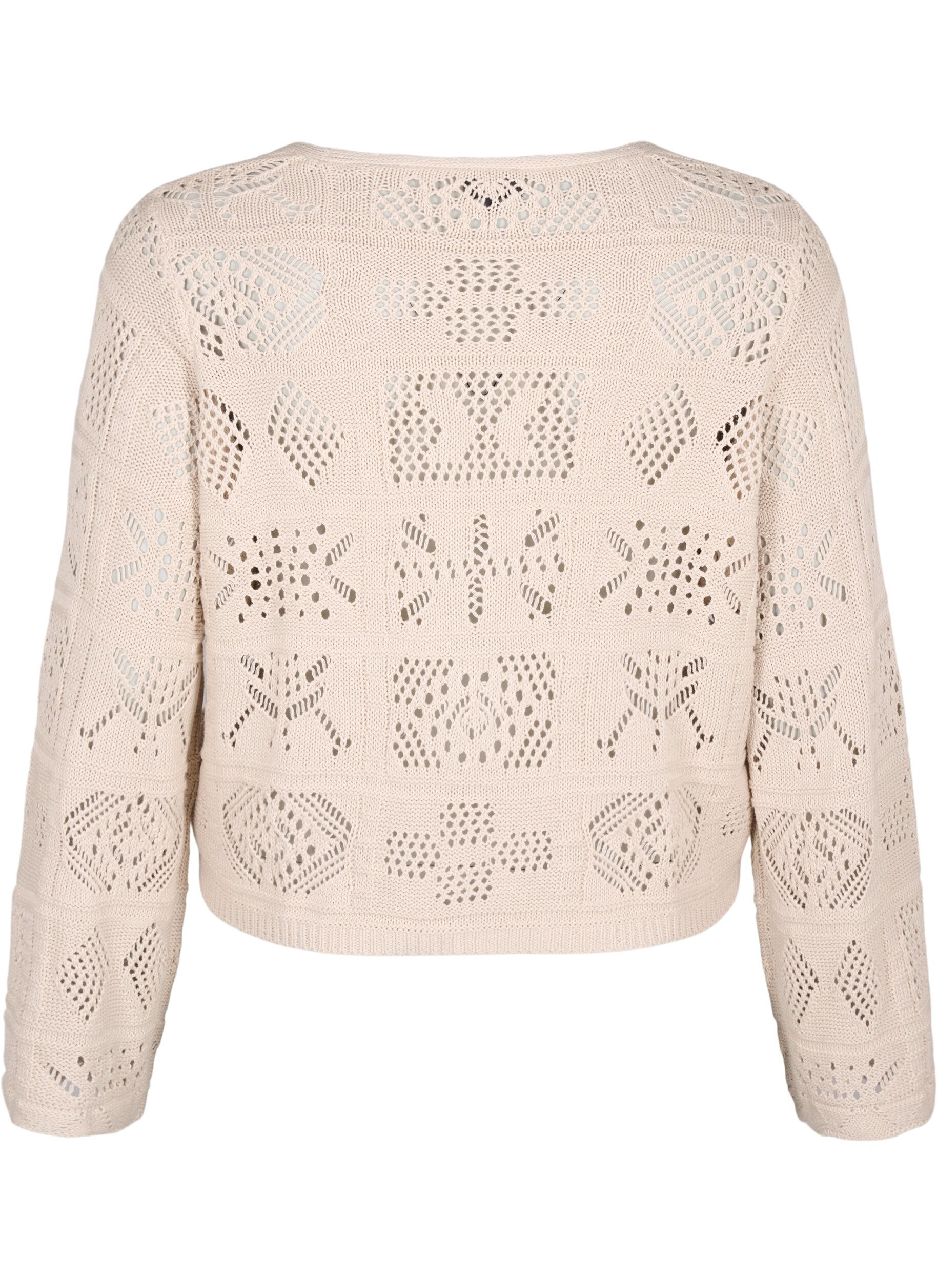 Zizzi Cardigan en tricot avec cordon, Pumice Stone, Packshot image number 1
