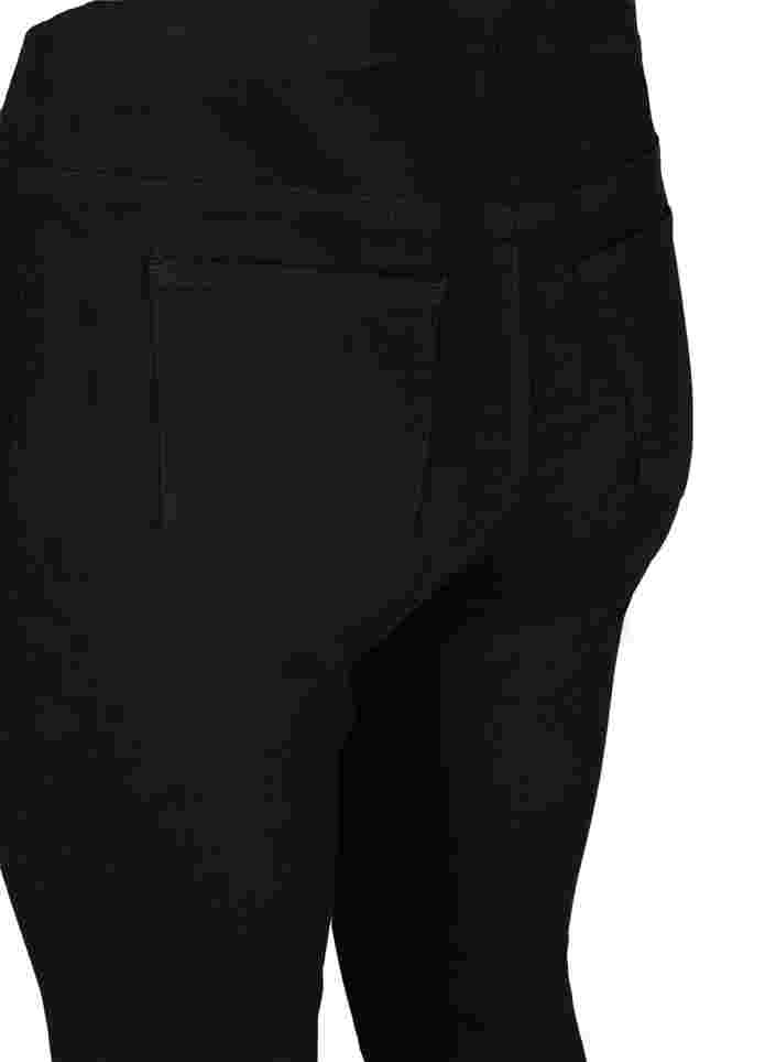 Jegging avec poches arrière en coton mélangé, Black, Packshot image number 3