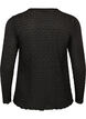 Blouse avec motif &agrave; &oelig;illets et manches longues, Noir, Packshot image number 1