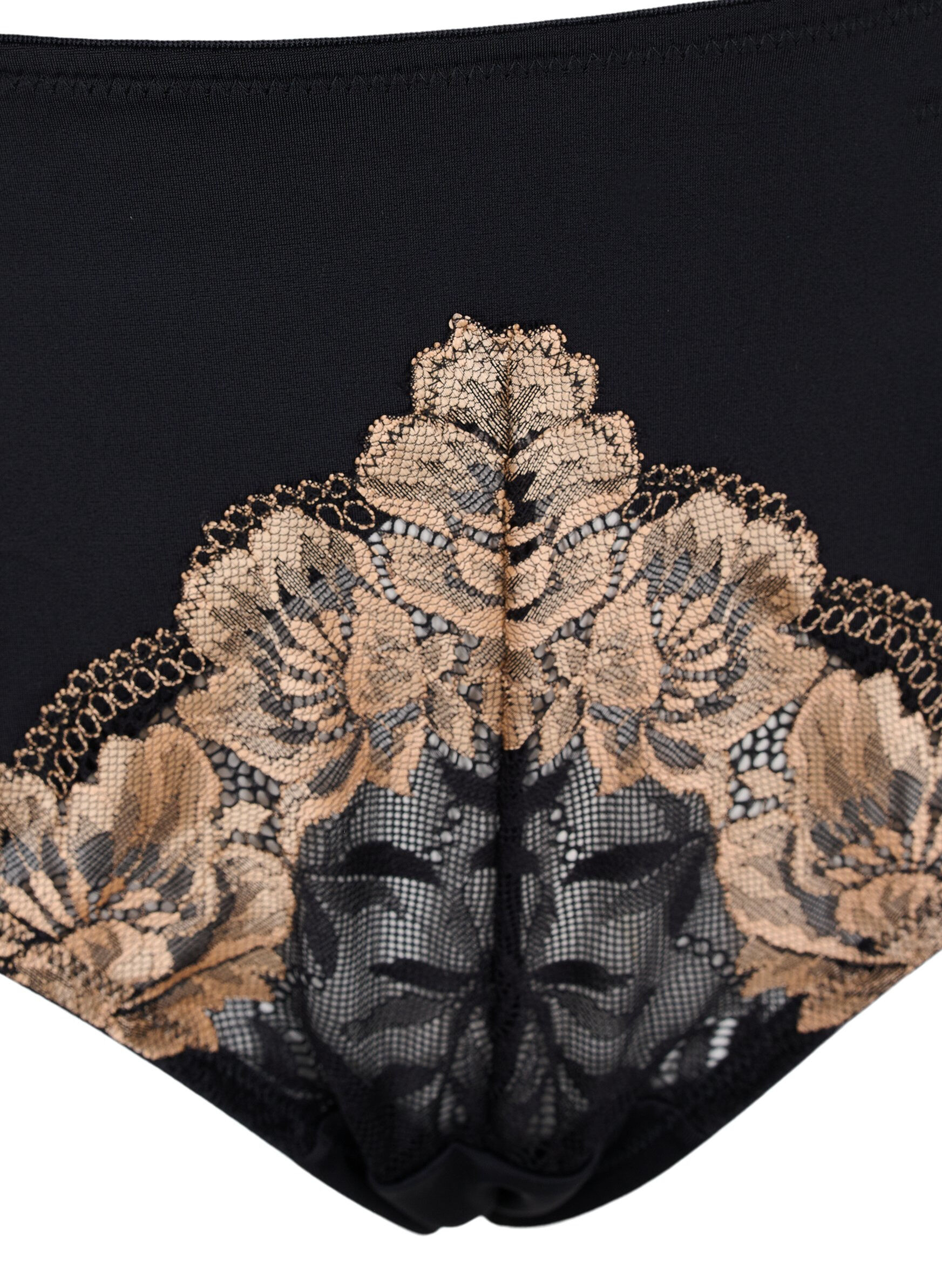 ZizziTai slip met kant, Black, Packshot image number 2