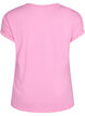 T-shirt met korte mouwen in een katoenmix, Roze, Packshot image number 1