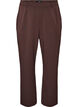 Hoogtailleerde pantalon met rechte pasvorm, Bruin, Packshot image number 0
