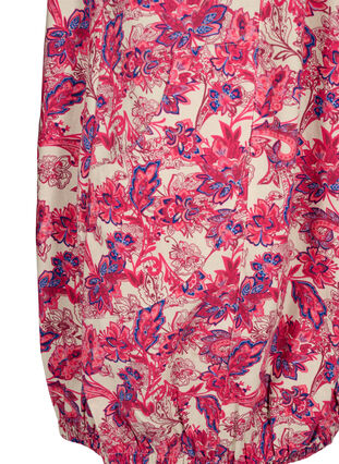 Robe en coton imprimé à manches courtes, Raspberry S. Paisley, Packshot image number 3