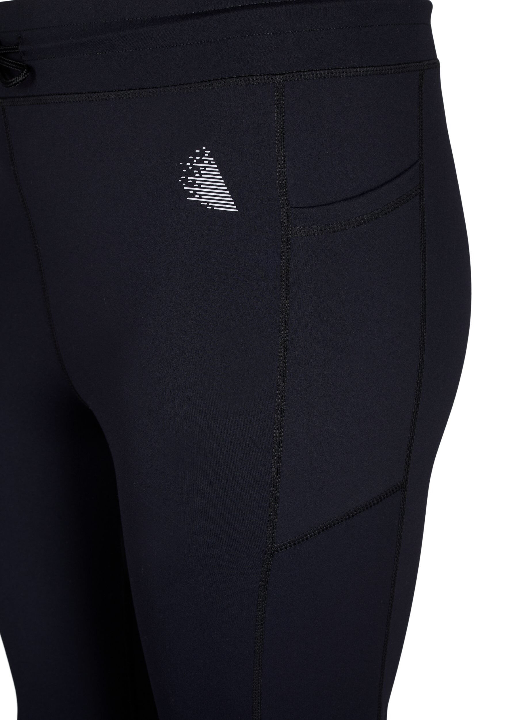 Zizzi7/8 training panty met zakken, Zwart, Packshot image number 2