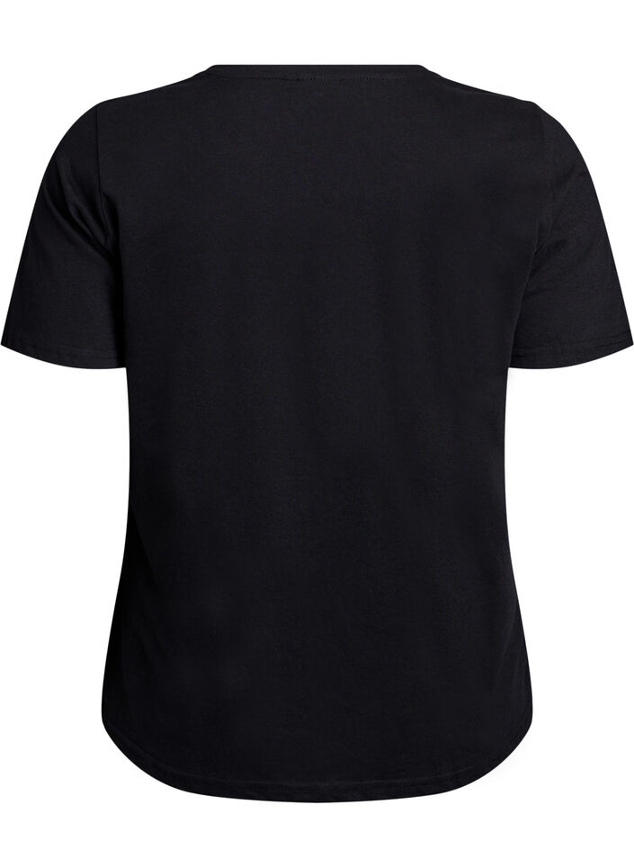 T-shirt imprim&eacute;, Noir, Packshot image number 1