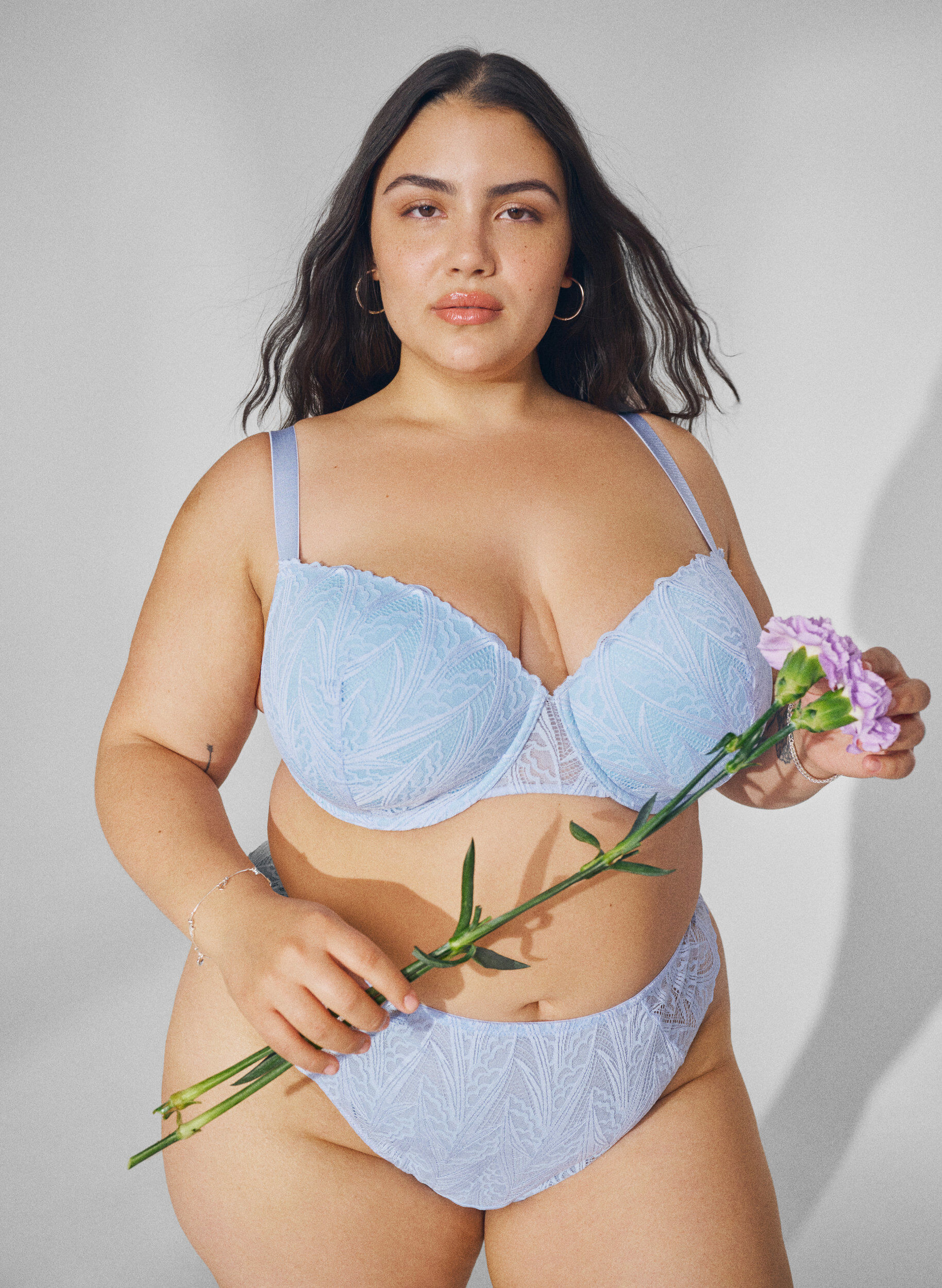 ZizziG-string slip met kant en een normale taille, Blauw, Image image number 0