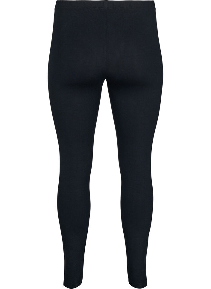 Basisleggings met extra lengte, Zwart, Packshot image number 1