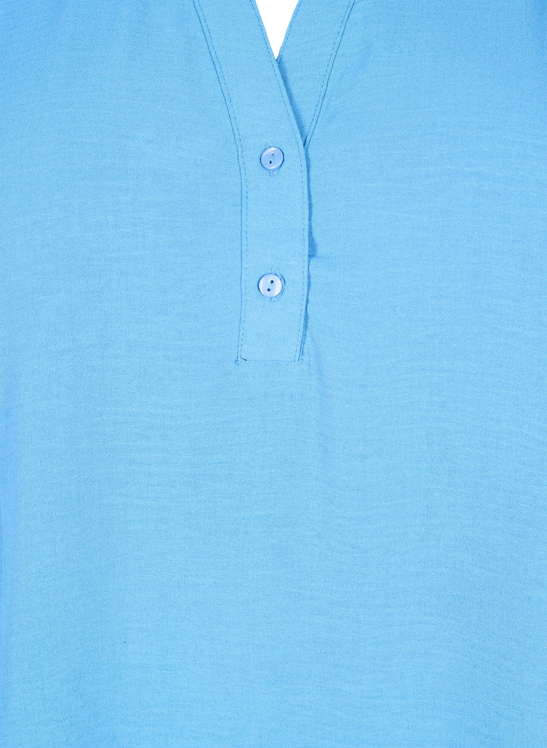 ZizziBlouse met lange mouwen en V-hals, Riverside, Packshot image number 2