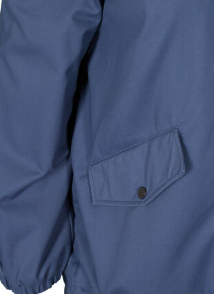Korte jas met capuchon en zakken, Blue Indigo, Packshot image number 3