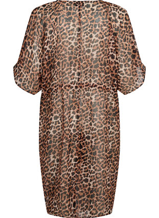 Strand kimono met print, Leopard, Packshot image number 1