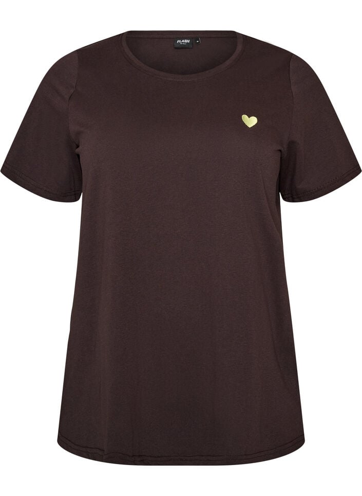 T-shirt imprim&eacute;, Marron, Packshot image number 0