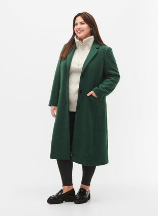 Manteau avec boutons et poches, Trekking Green Mel, Model image number 3
