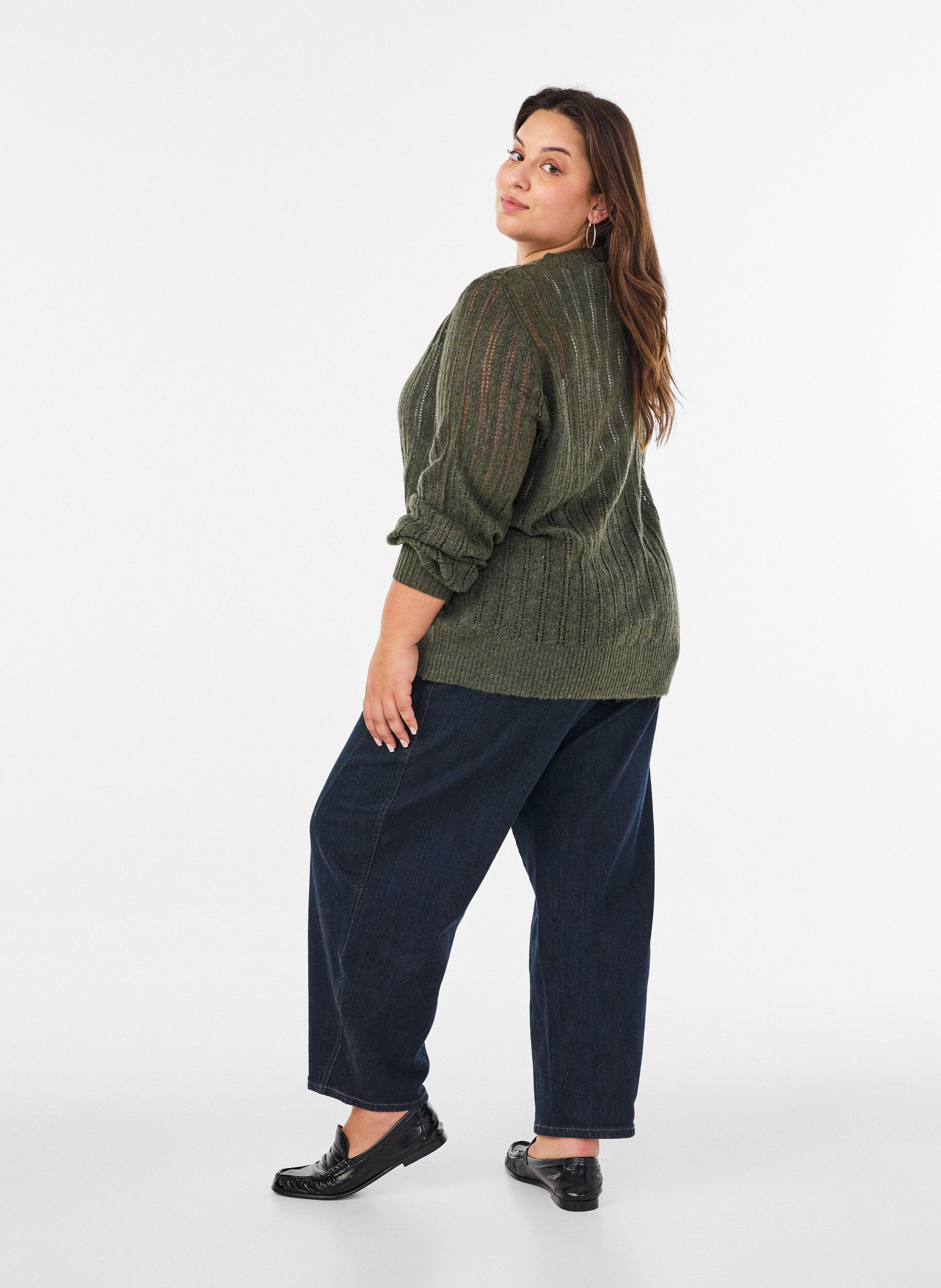ZizziT-shirt avec d&eacute;tail drap&eacute;, Vert, Model image number 2