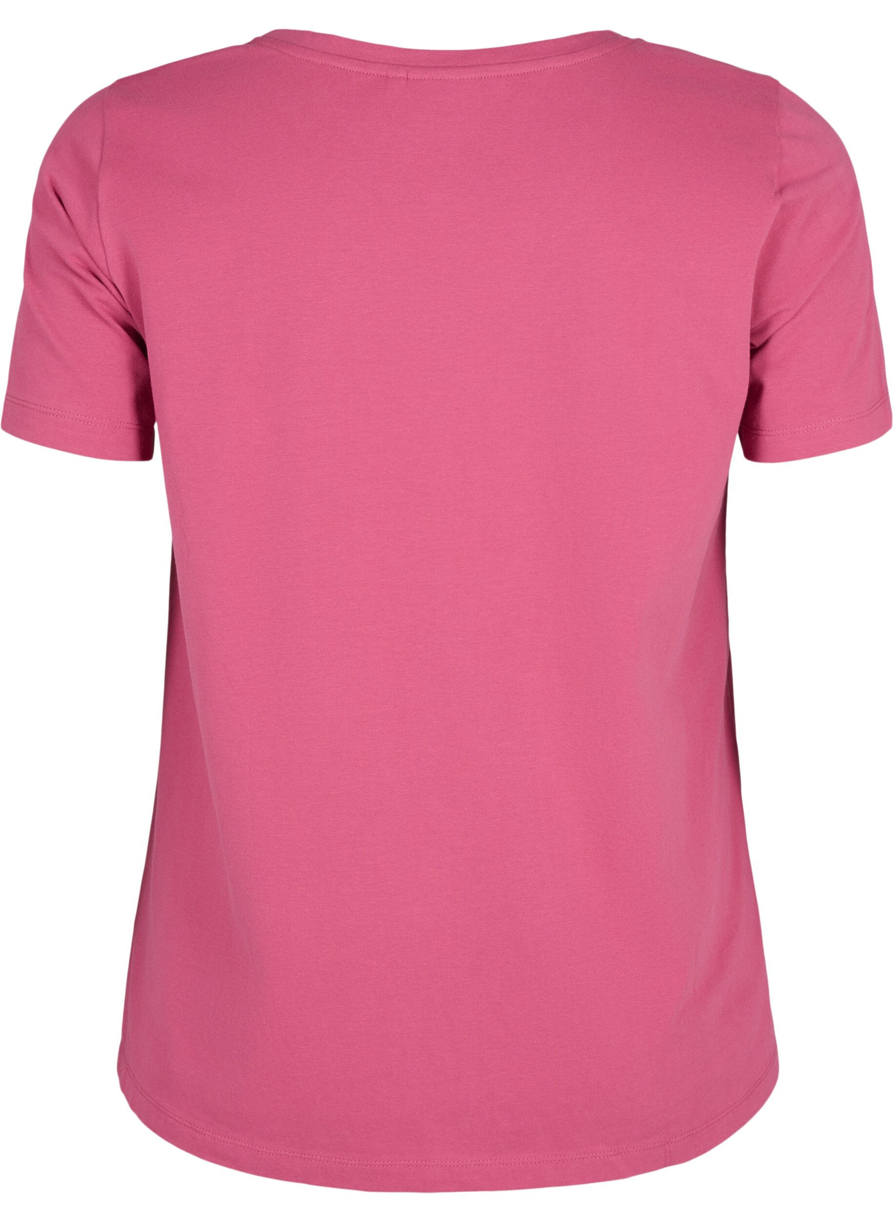 ZizziEffen basic T-shirt van katoen, Rood, Packshot image number 1