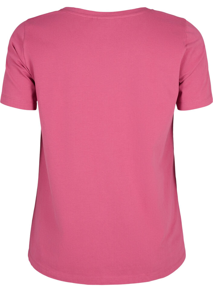 Effen basic T-shirt van katoen, Rood, Packshot image number 1