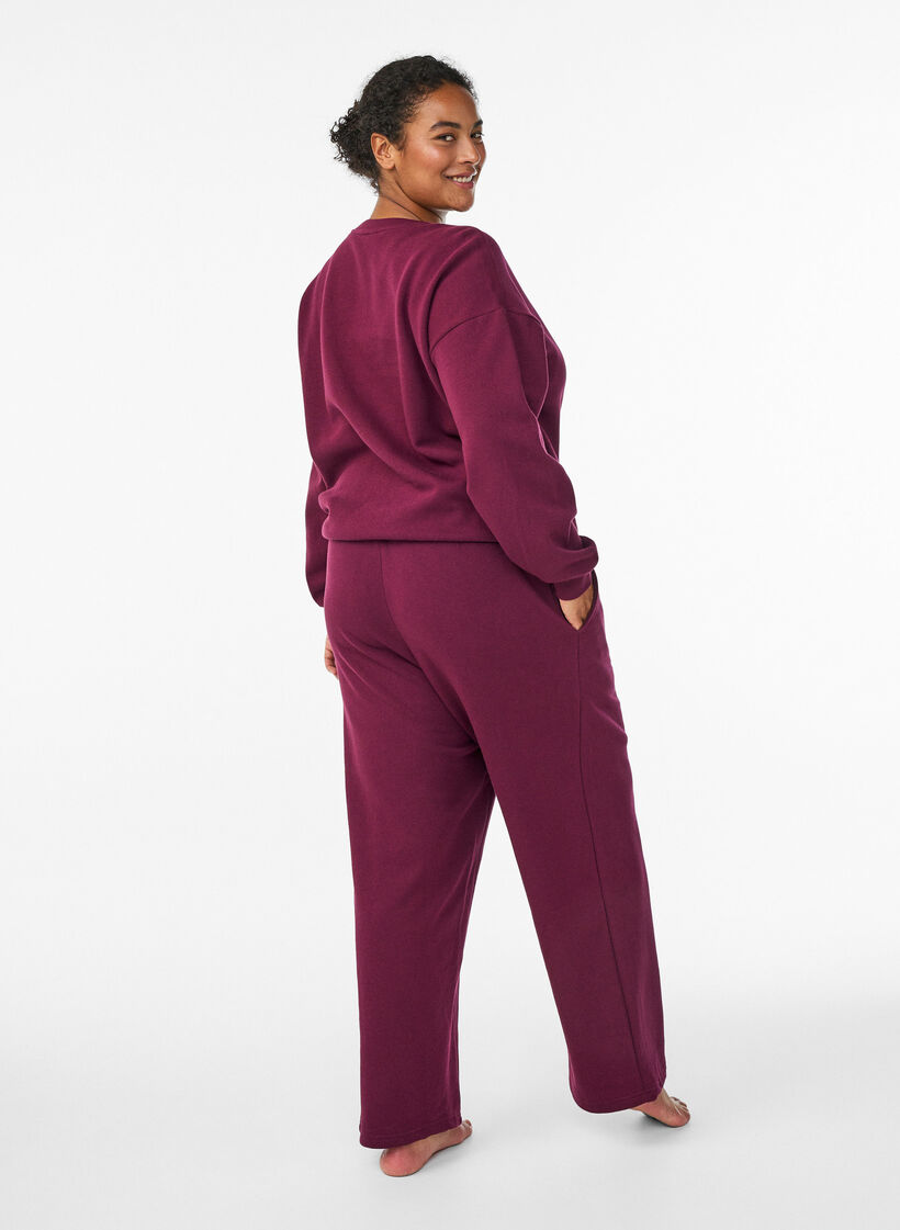 Pantalon de jogging avec poches, Bordeaux fonc&eacute;, Model image number 1