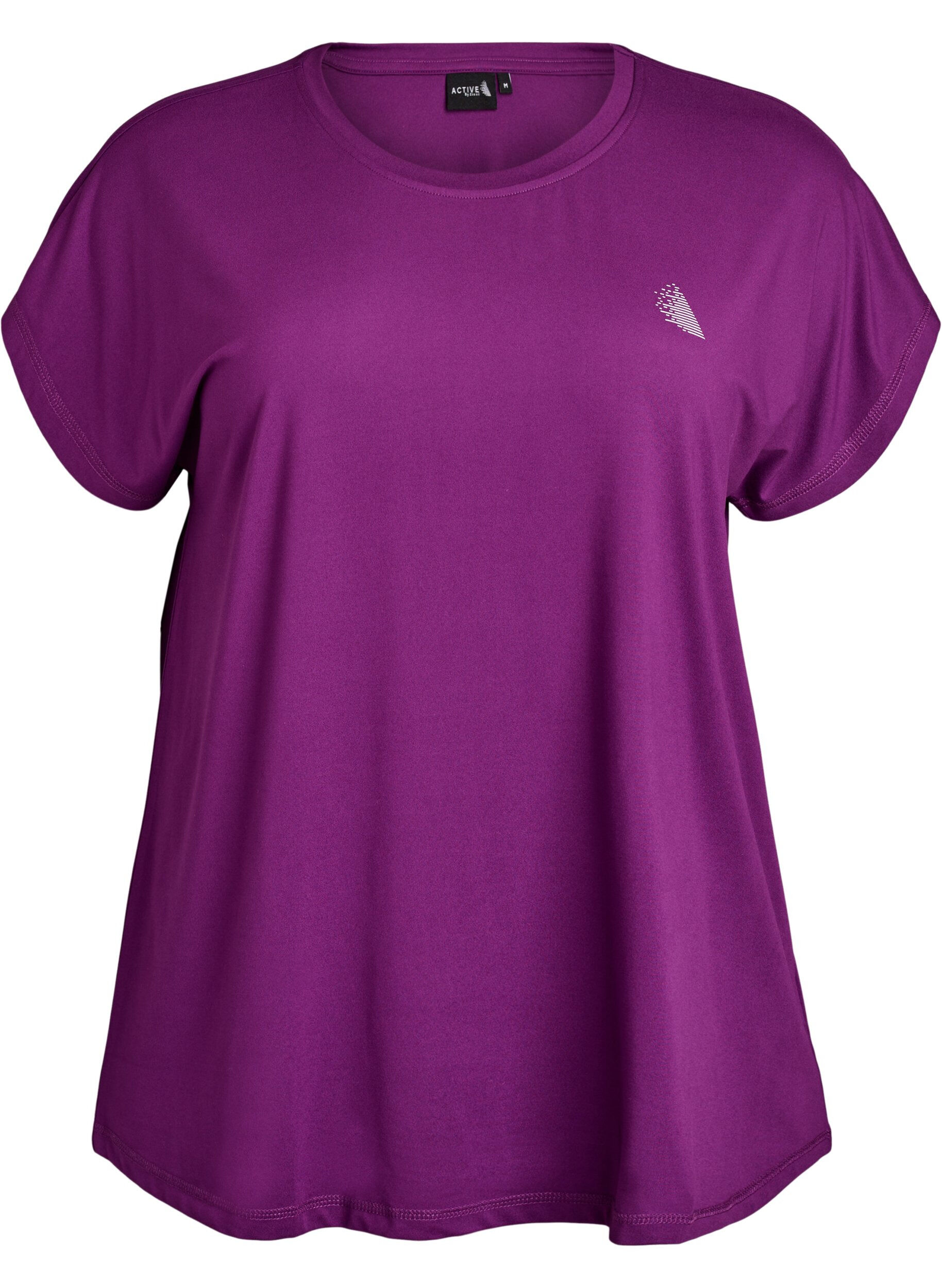 ZizziEffen gekleurd trainingsshirt, Paars, Packshot image number 0