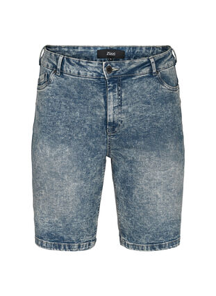 Short en jean taille haute, Light blue denim, Packshot image number 0