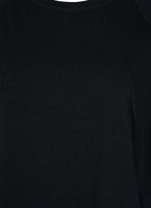 Article en promotion - Robe pull en coton avec poches et manches 3/4, Black, Packshot image number 2