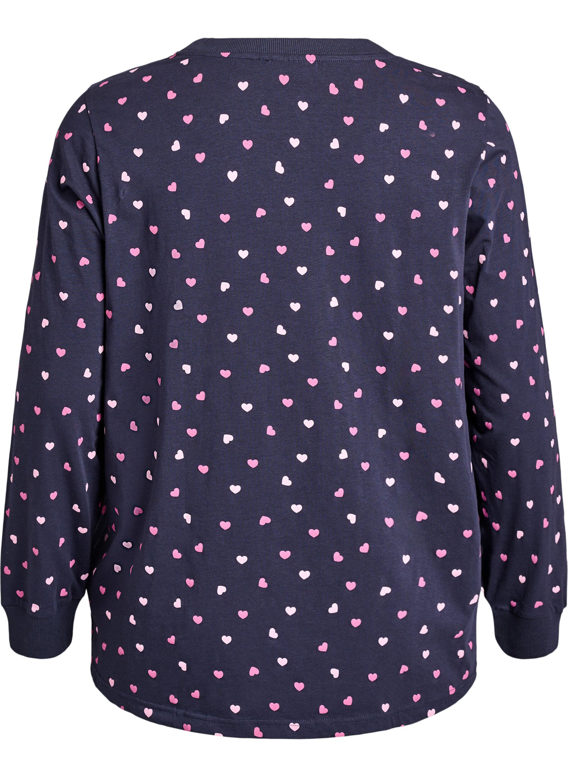 ZizziBedrukte nachttop, Blauw, Packshot image number 1